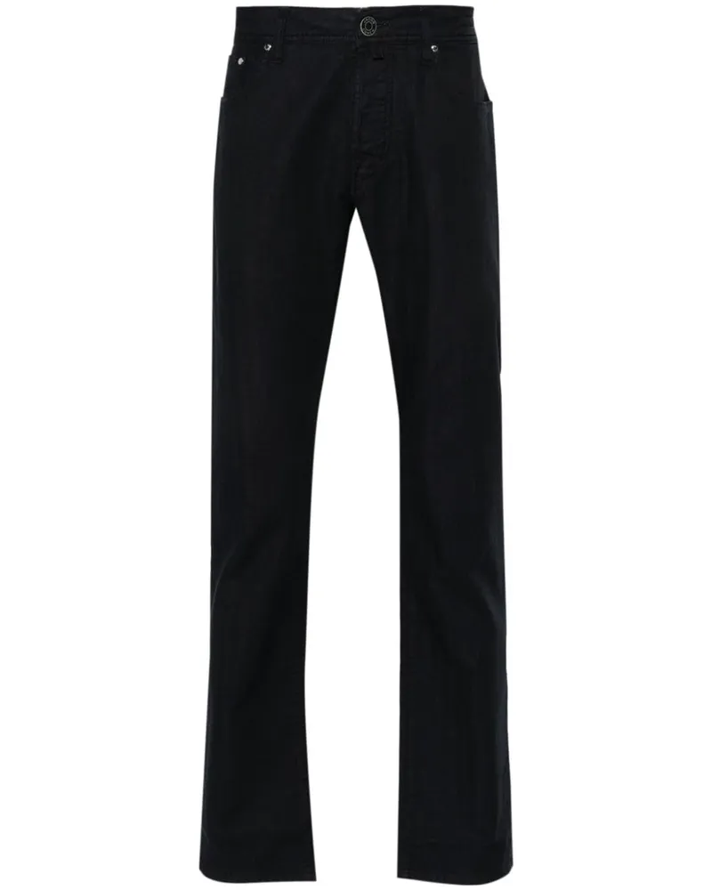 Jacob Cohën Gerade Hose mit Schaldetail - Blau Blau