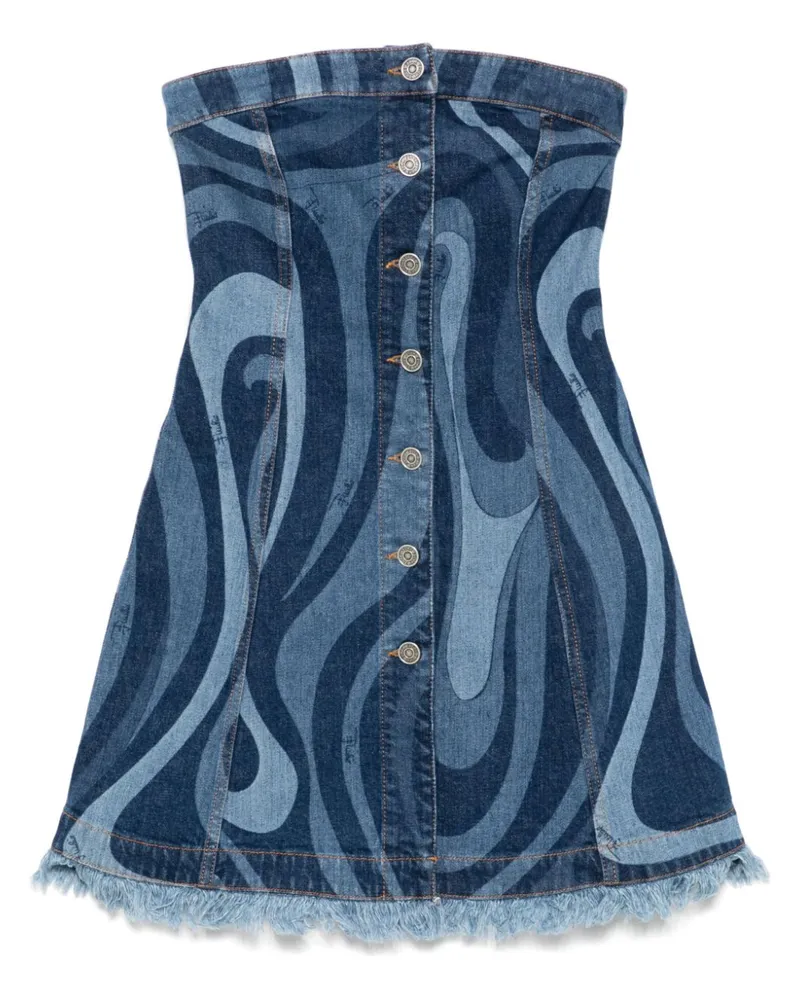 Emilio Pucci Minikleid mit Iride-Print - Blau Blau
