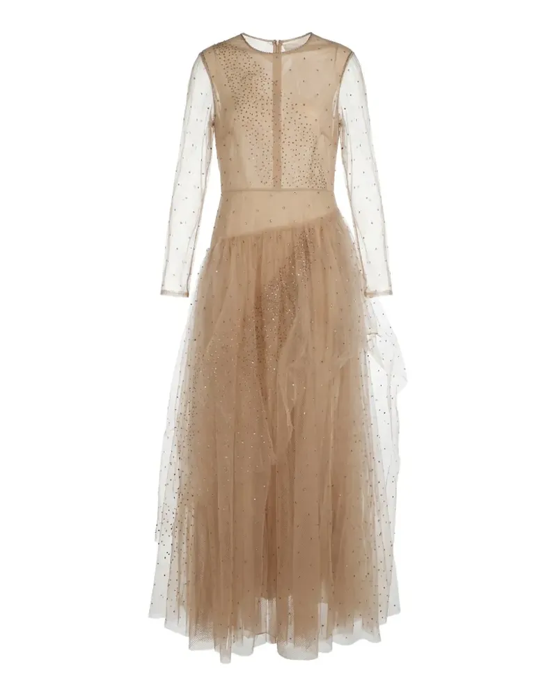 Valentino Garavani Maxikleid mit Rüschen - Nude Nude
