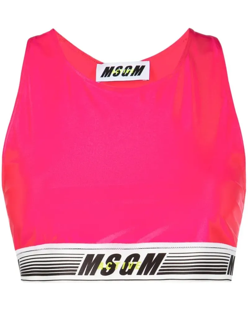 MSGM Sport-BH mit Logo-Bund - Rosa Rosa