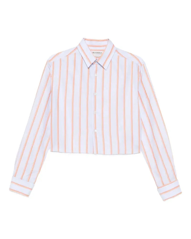 J.W.Anderson striped cropped shirt - Blau Blau