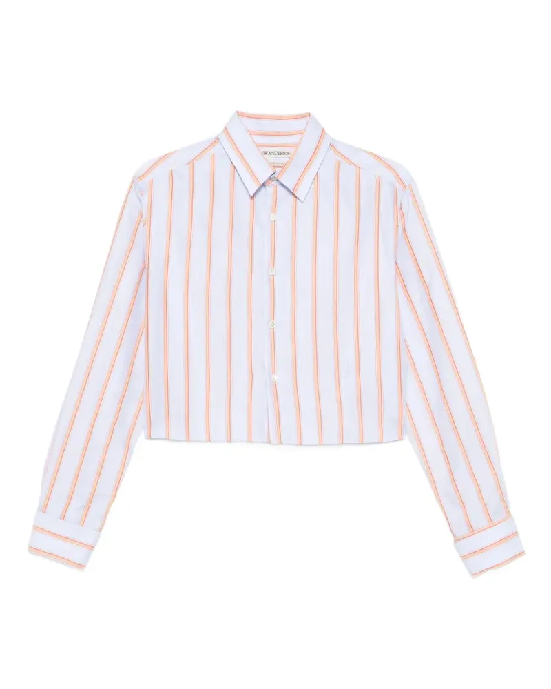 J.W.Anderson Gestreiftes Cropped-Hemd - Blau Blau