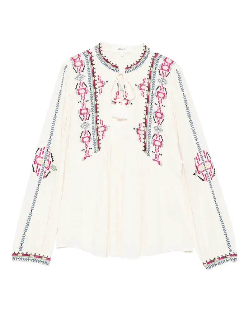 ba&sh embroidered tassel blouse - Nude Nude