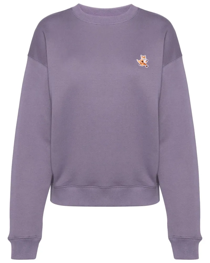 Kitsuné Sweatshirt mit Logo-Applikation - Violett Violett