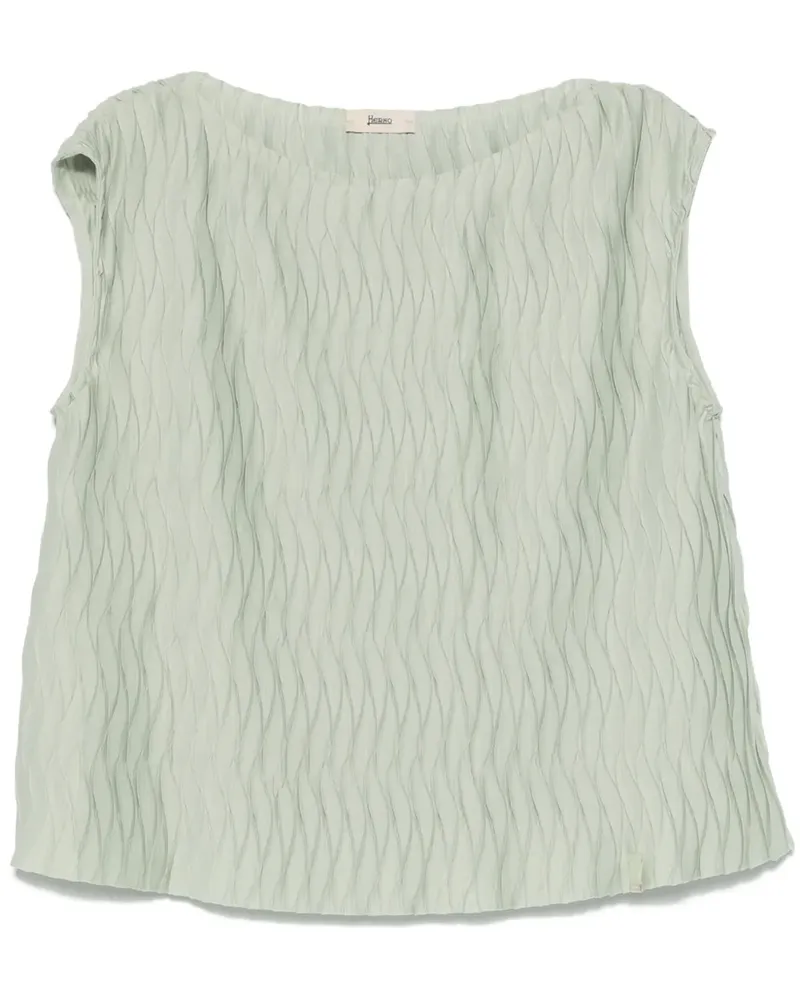 Herno Oberteil mit Knitteroptik - Grün Grün