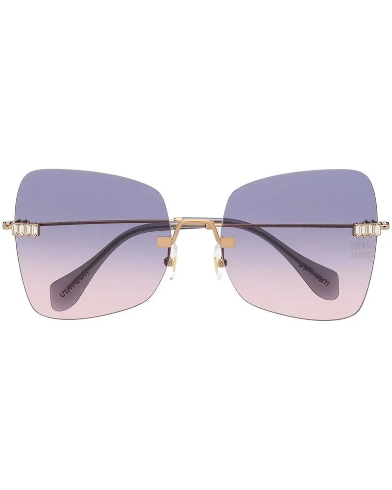 Miu Miu Sonnenbrille mit Farbverlauf - Gold Gold