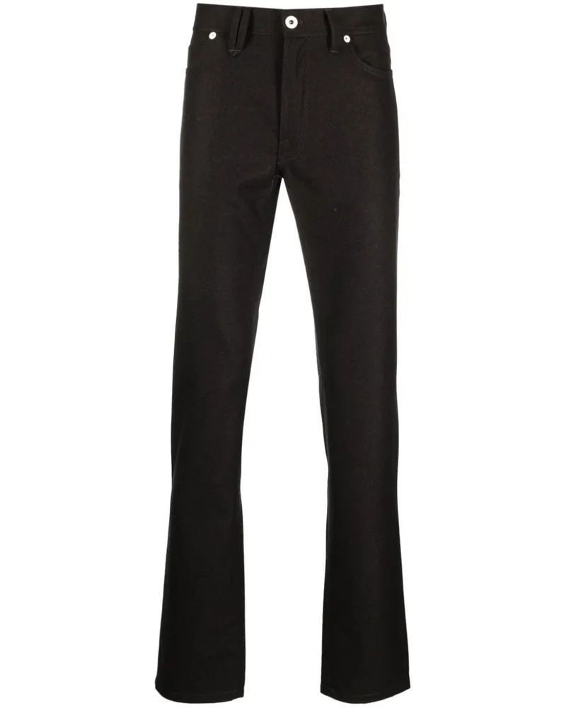 Brioni Tief sitzende Slim-Fit-Hose - Braun Braun