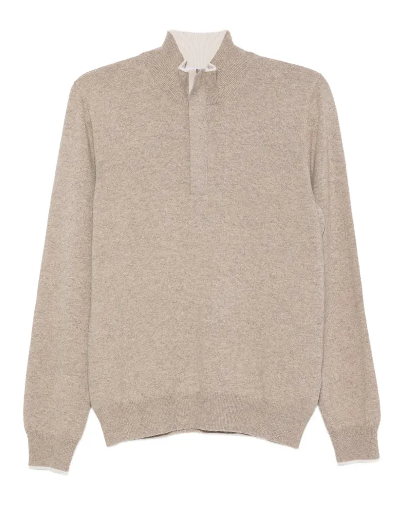 Gran Sasso half-zip sweater - Nude Nude