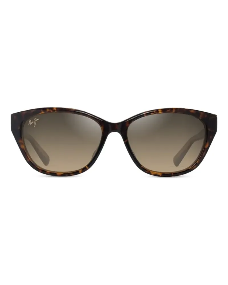 Maui Jim Cat-Eye-Sonnenbrille in Schildpattoptik - Braun Braun