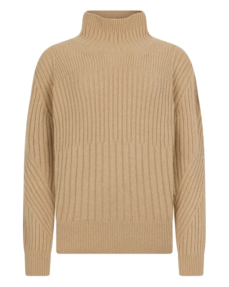 Malo ribbed roll-neck sweater - Nude Nude