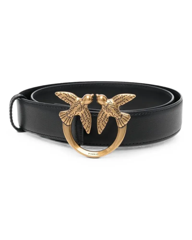 Pinko Love Birds leather belt - Schwarz Schwarz