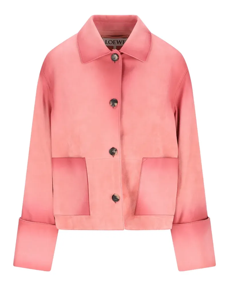 Loewe button-fastening suede jacket - Rosa Rosa
