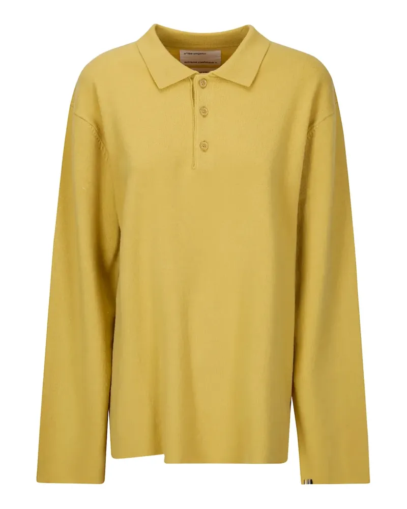 extreme cashmere N°199 Alligator knitted polo shirt - Gelb Gelb