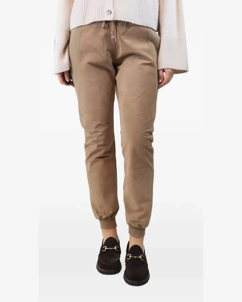 Joseph drawstring-fastening suede trousers - Nude Nude