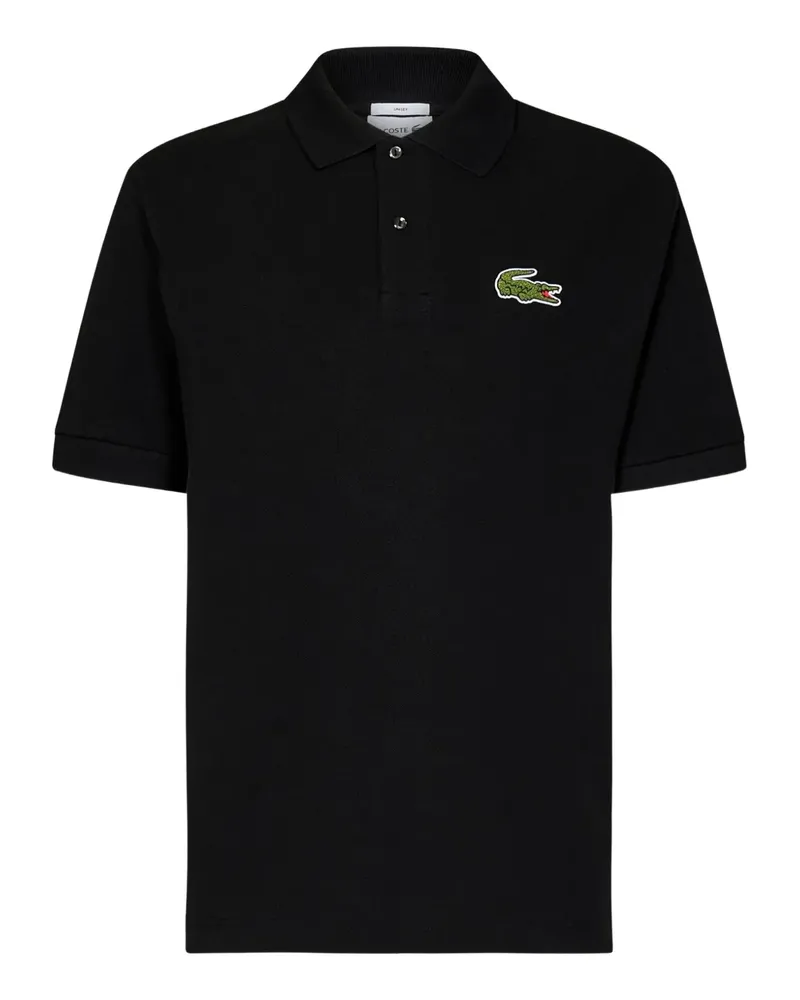 Lacoste Poloshirt mit Logo-Patch - Schwarz Schwarz