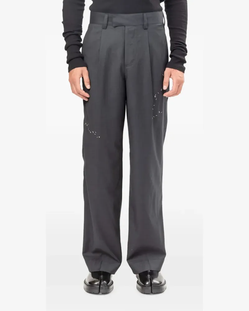 DOMREBEL Bully Hose mit Kreuzstich - Grau Grau