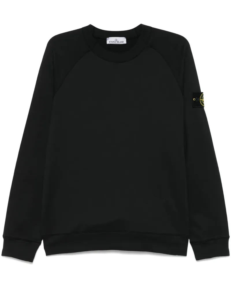 Stone Island Sweatshirt mit Kompass-Patch - Schwarz Schwarz