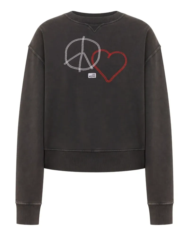 Moschino Sweatshirt mit Stickerei - Grau Grau