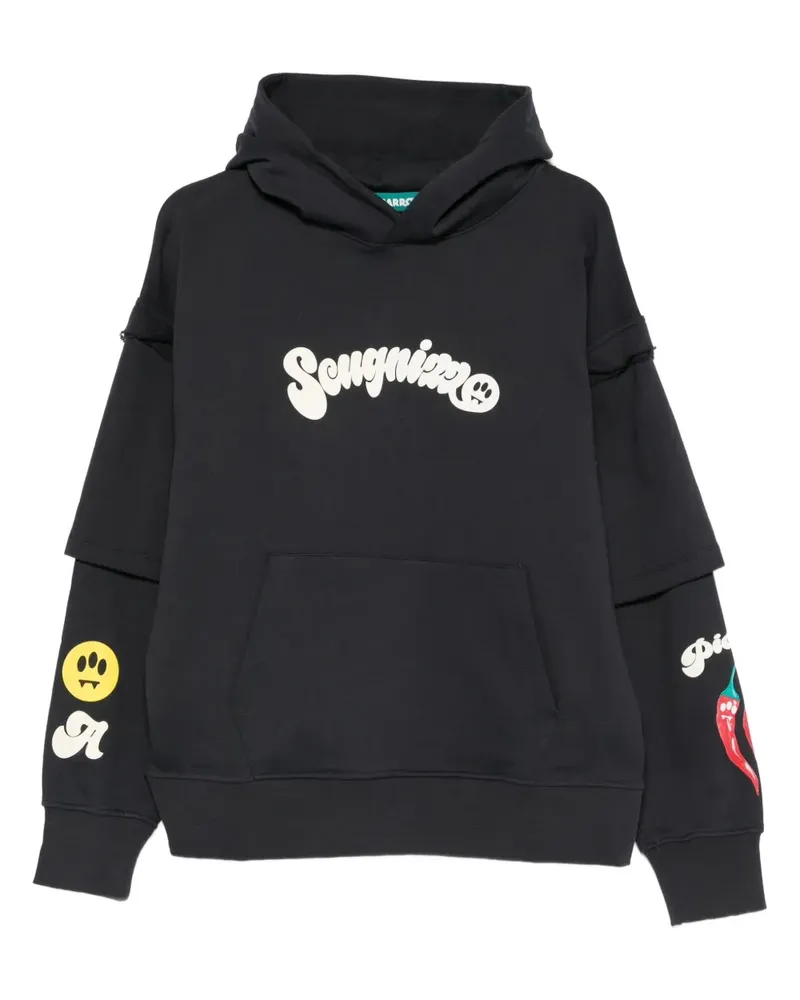 BARROW Hoodie im Layering-Look - Schwarz Schwarz
