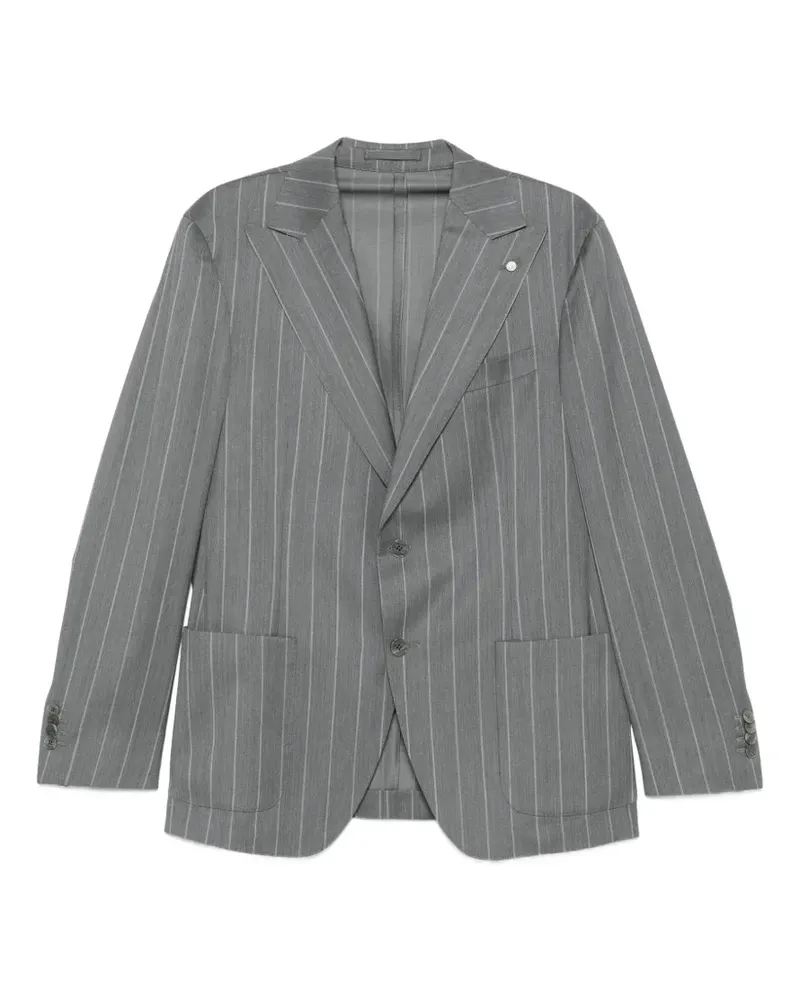Luigi Bianchi Mantova Blazer mit Nadelstreifen - Grau Grau
