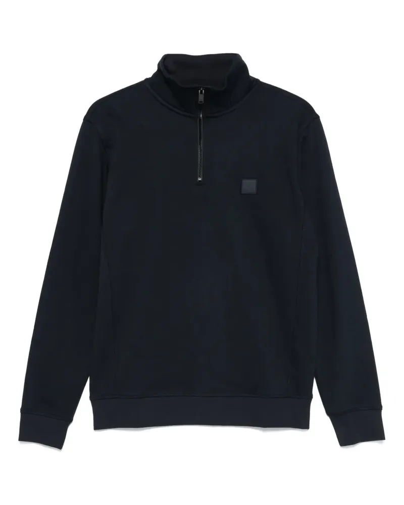 HUGO BOSS Sweatshirt mit Stehkragen - Blau Blau