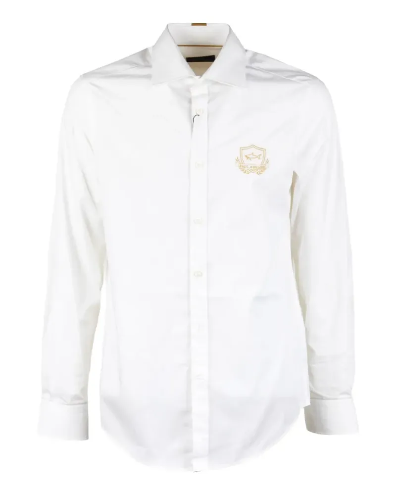 Paul & Shark logo-embroidered cotton shirt - Weiß Weiß