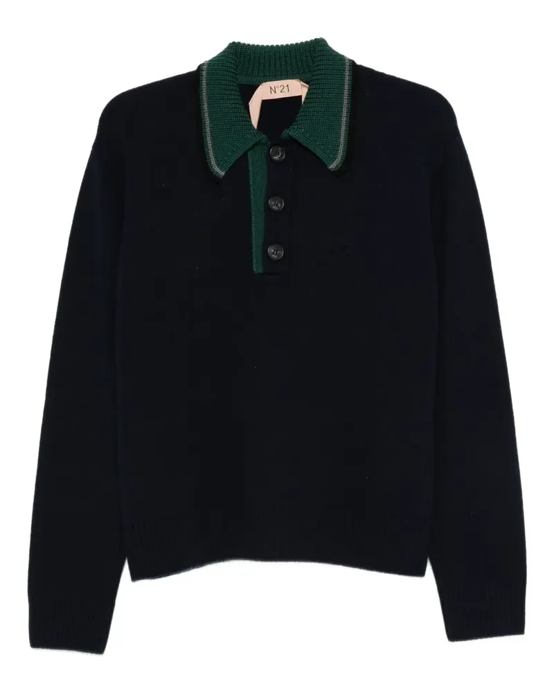 N° 21 Geknöpftes Poloshirt - Blau Blau