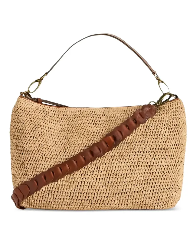 IBELIV MIHAJA raffia shoulder bag - Nude Nude