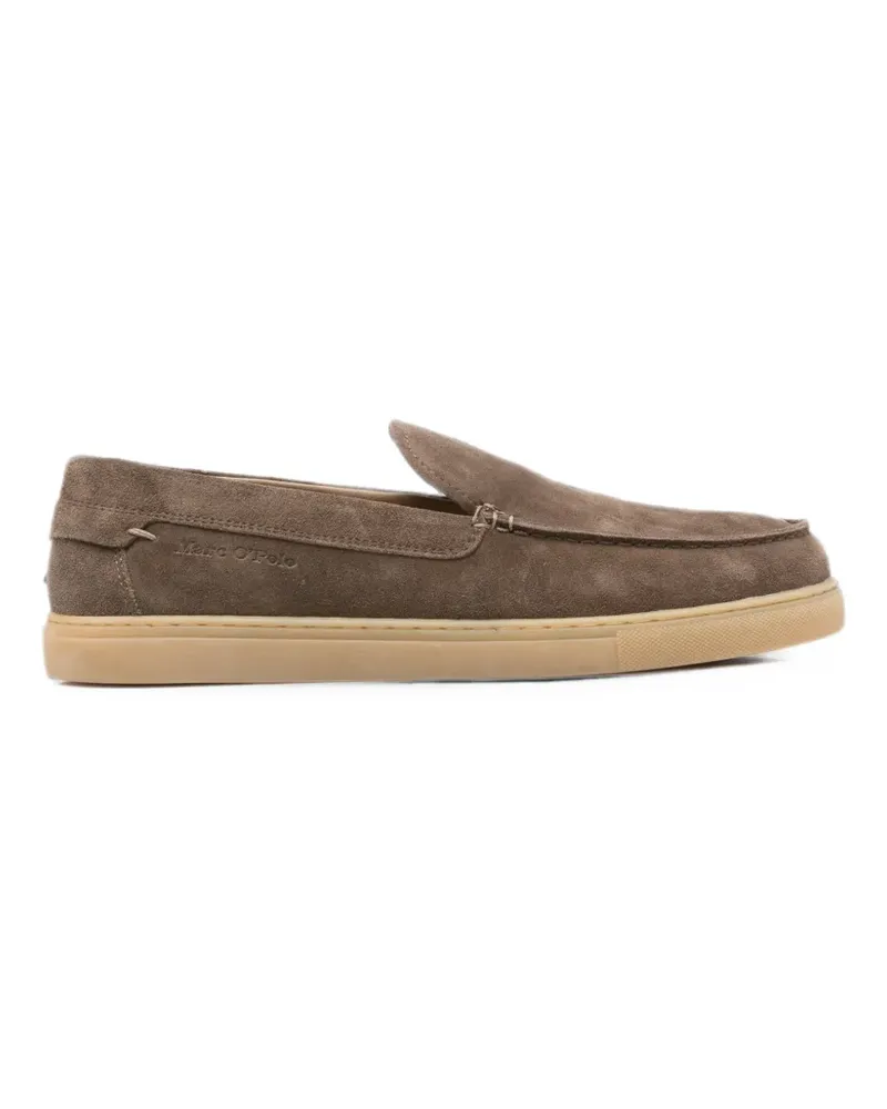 Marc O'Polo Model Check suede slip-on loafers - Braun Braun