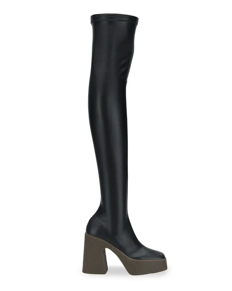 Stella McCartney Stiefel mit Plateausohle Schwarz