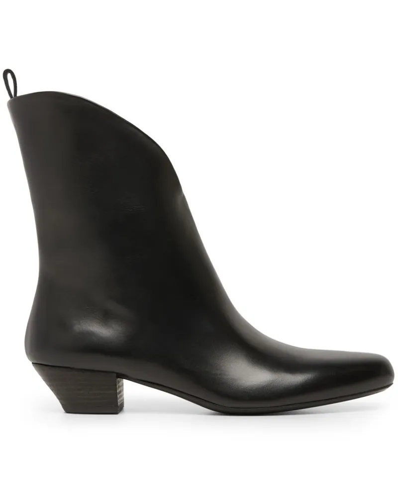 Marsèll Knöchelhohe Lederstiefel - Schwarz Schwarz