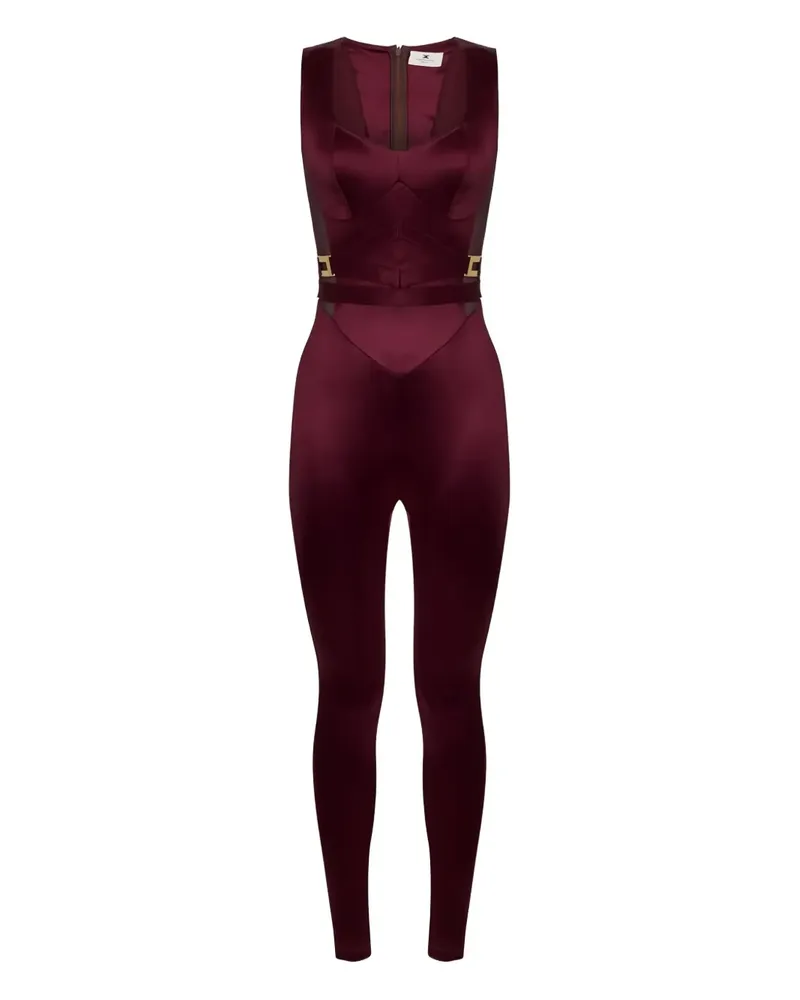 Elisabetta Franchi Jumpsuit mit Logo - Rot Rot