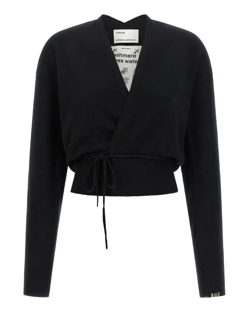 extreme cashmere n°516 Ella Cardigan - Schwarz Schwarz