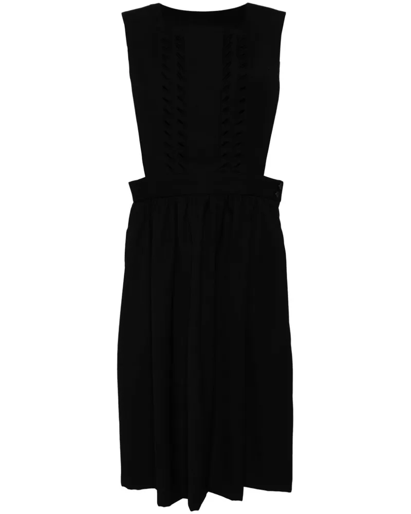 Comme des Garçons Ärmelloses Midikleid - Schwarz Schwarz
