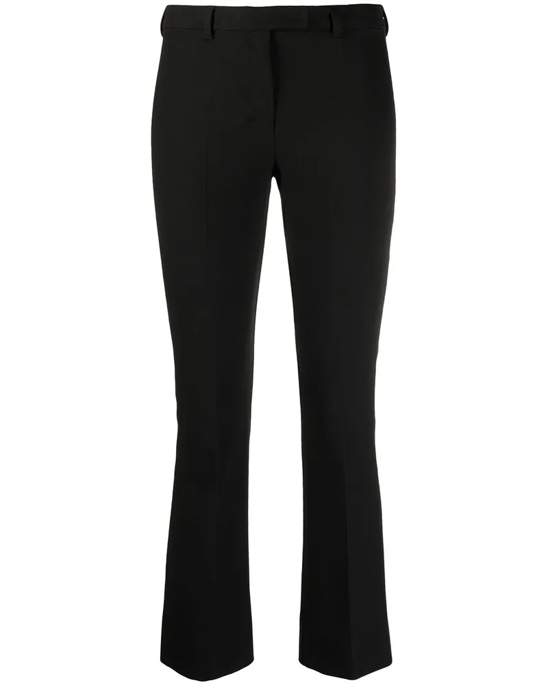 Max Mara Gerade Cropped-Hose Schwarz