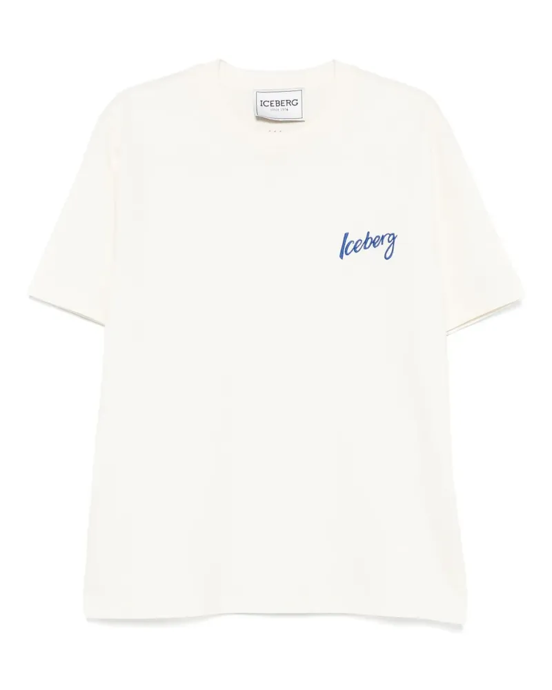 Iceberg T-Shirt mit Logo-Stickerei - Weiß Weiß