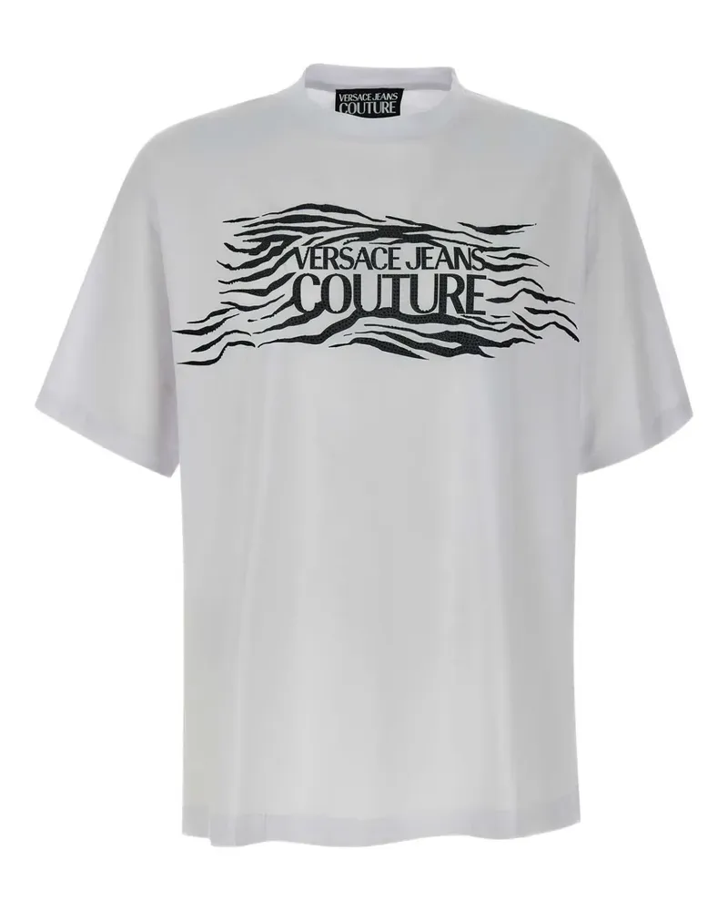 Versace Jeans T-Shirt mit Zebra-Motiv - Weiß Weiß