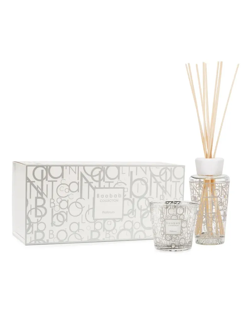 Baobab Collection Geschenk-Set aus Duftkerze und Diffusor - Weiß Weiß