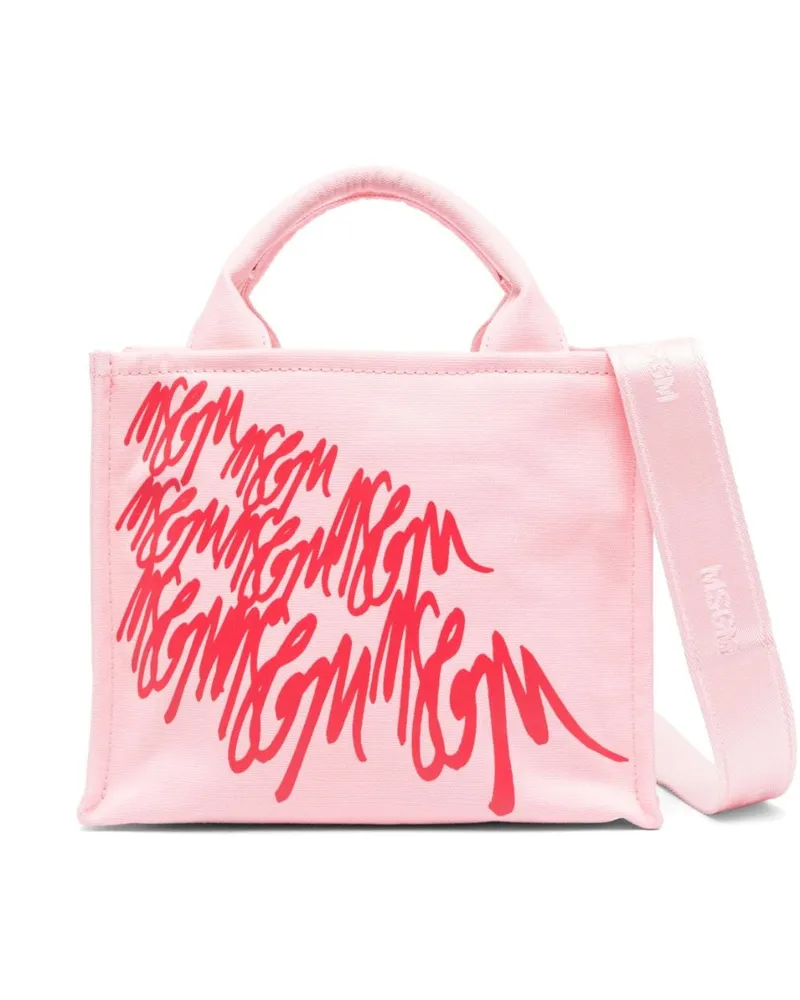 MSGM Handtasche mit Logo-Print Rosa