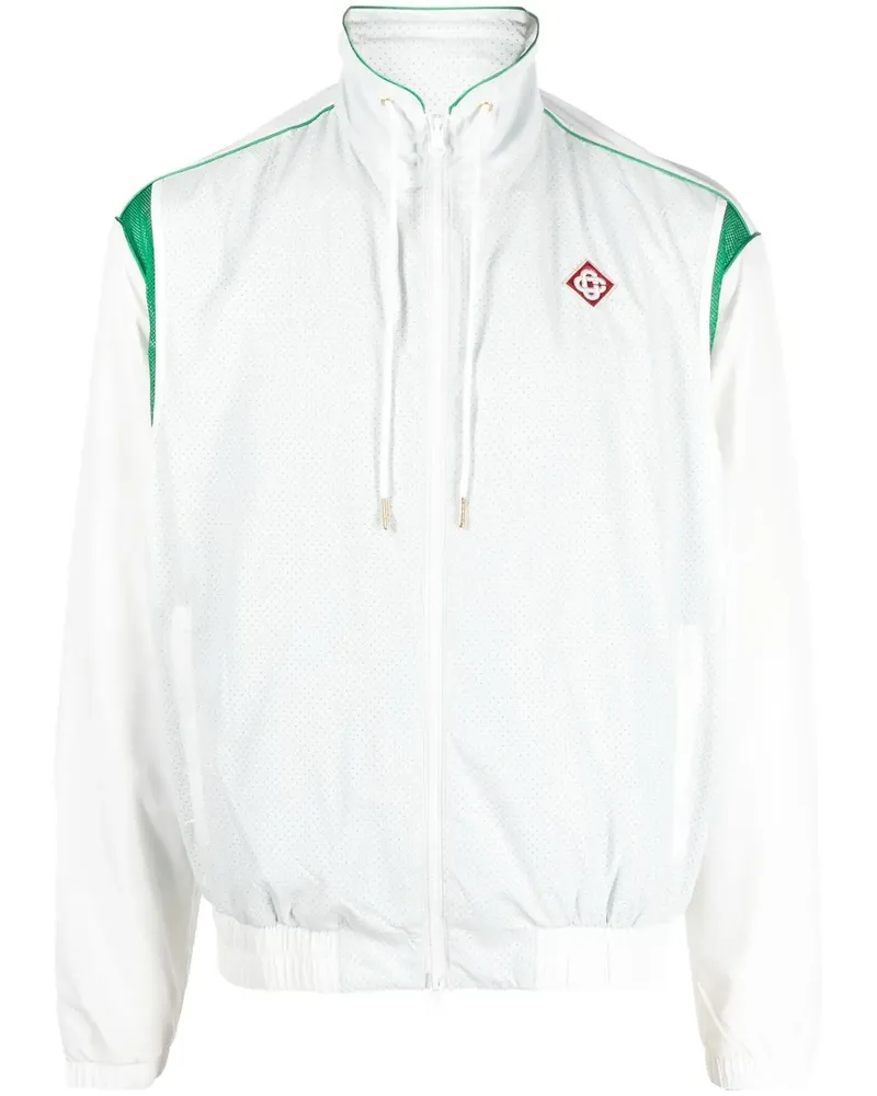 Casablanca Paris Sportjacke mit Lochmuster - Weiß Weiß