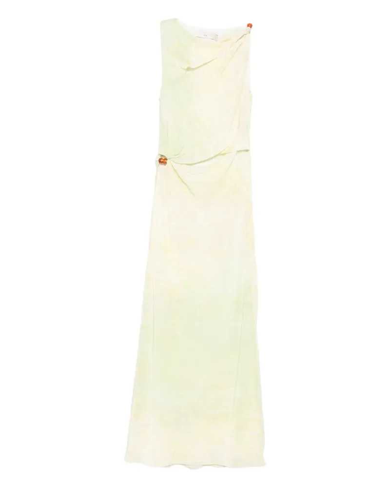 SIR slit-detail gown - Gelb Gelb