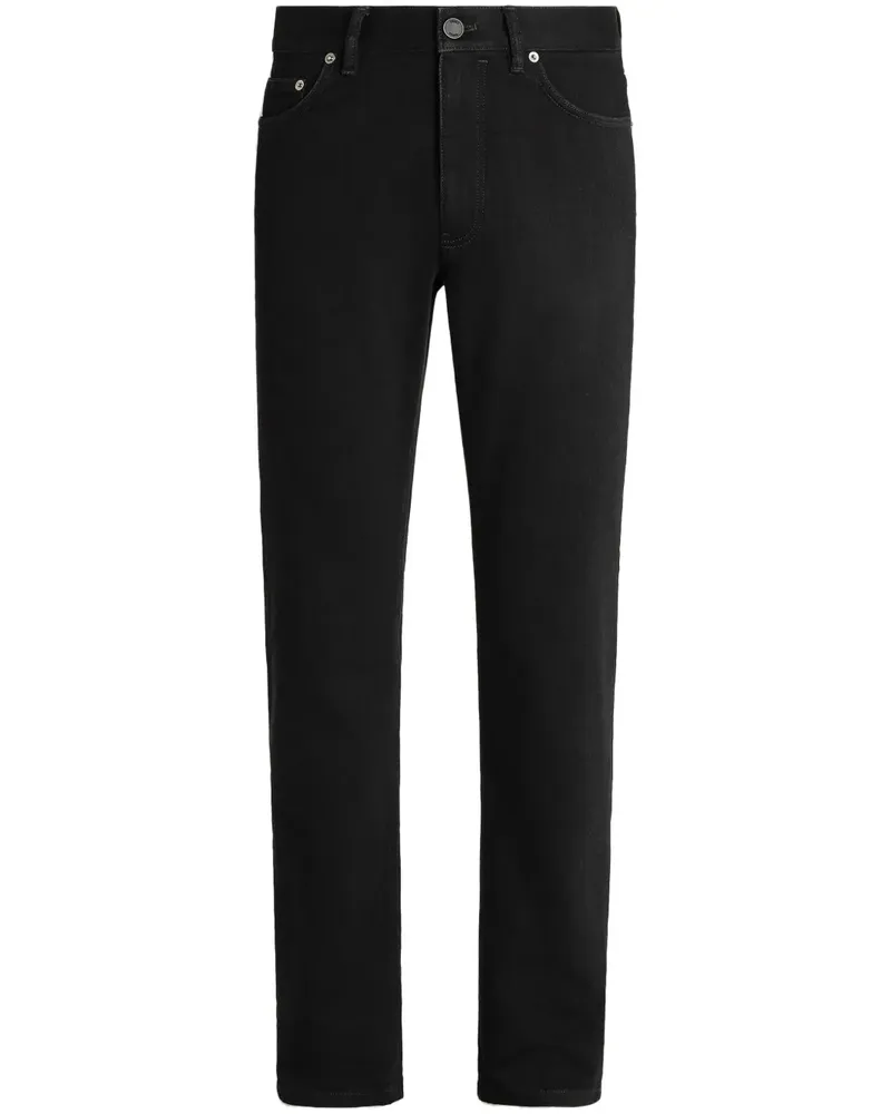 Ermenegildo Zegna Ausgewaschene Roccia Jeans - Schwarz Schwarz