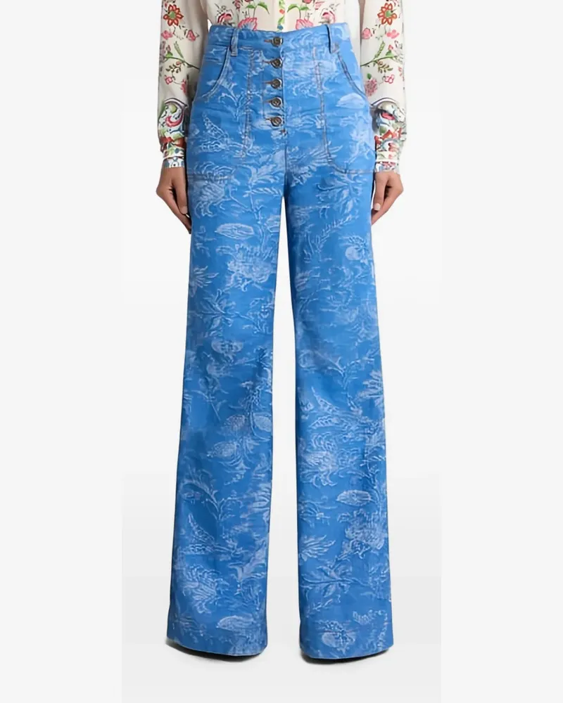 Etro Jeans mit Print - Blau Blau
