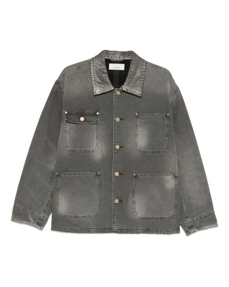 6397 Chore Coat Jacke mit aufgesetzten Taschen - Grau Grau