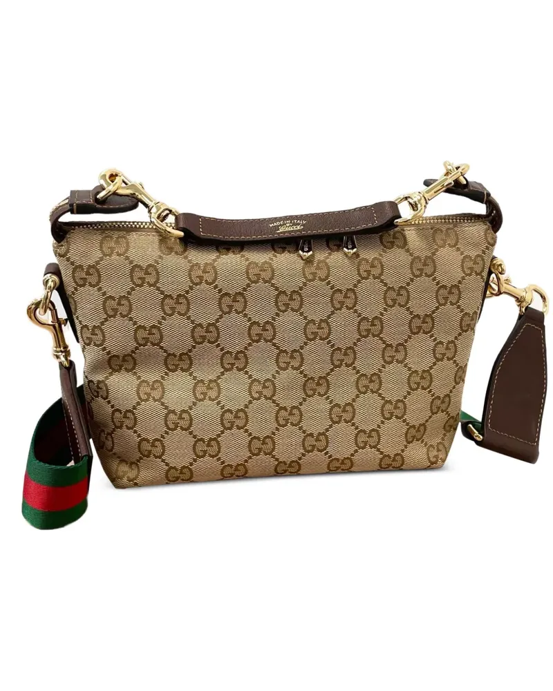 Gucci GG Supreme Web shoulder bag - Nude Nude