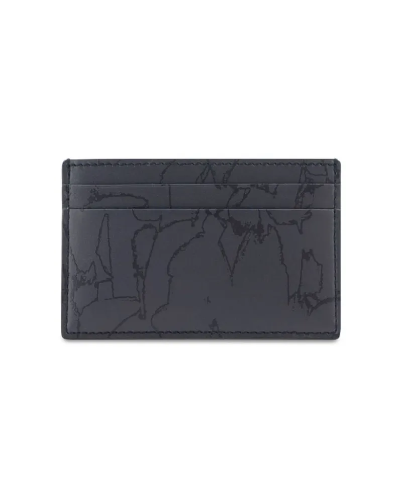 Alexander McQueen Graffiti Kartenetui - Schwarz Schwarz