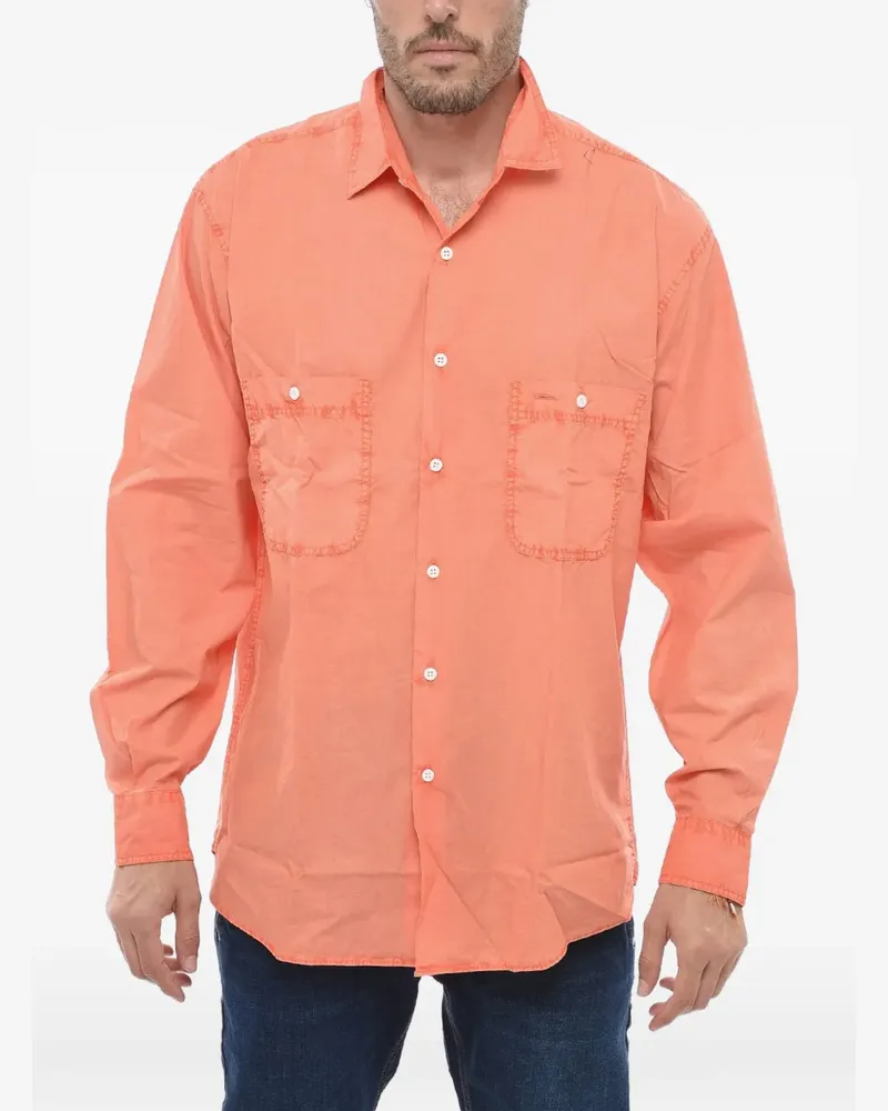 ASPESI patch-pocket long-sleeve shirt - Orange Orange