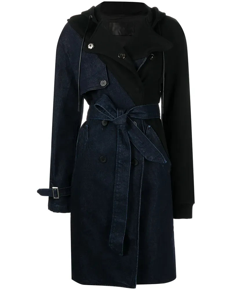 RTA Belinda Trench-Coat aus Denim - Schwarz Schwarz