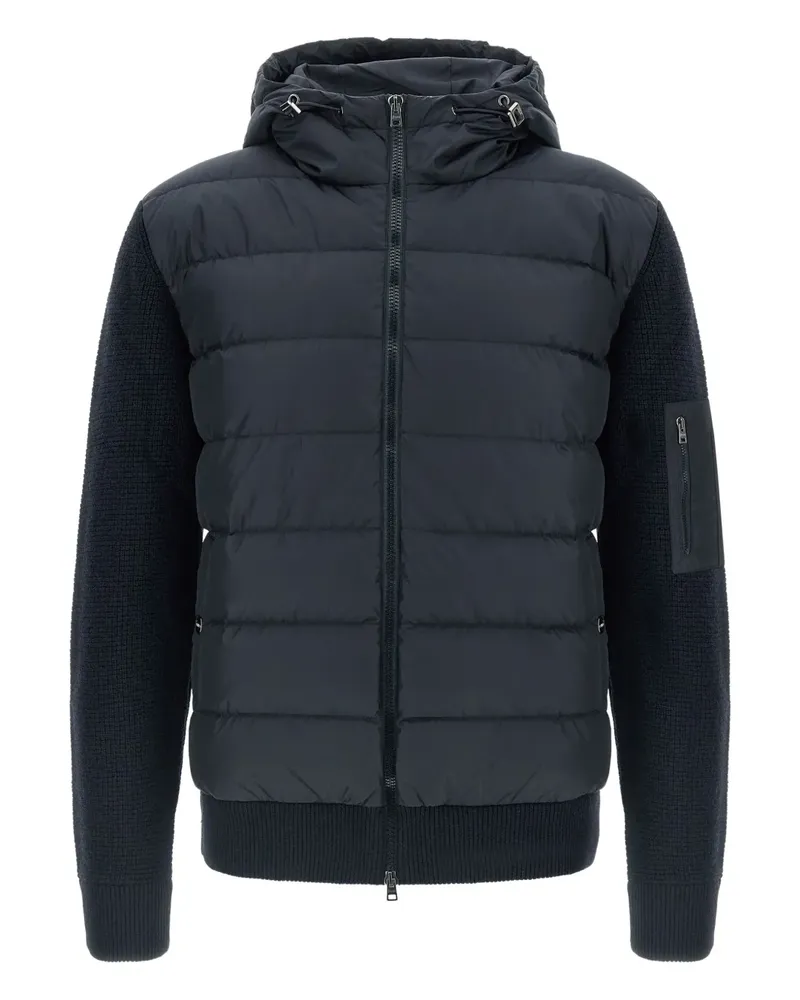 Herno Gestrickte Daunenjacke - Blau Blau