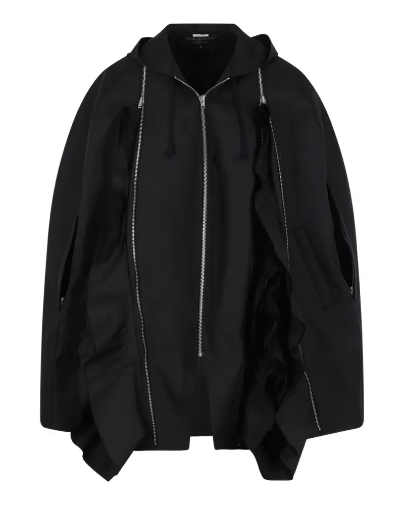 Comme des Garçons ruffled zip-detail jacket - Schwarz Schwarz